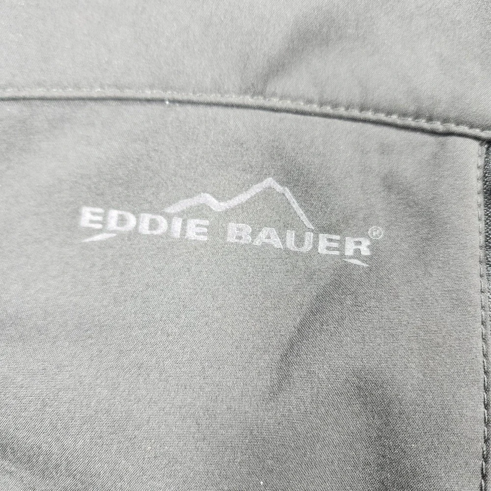 Eddie Bauer Jacket MENS SIZE L Black Soft Shell EB530 Lined Amelia Island